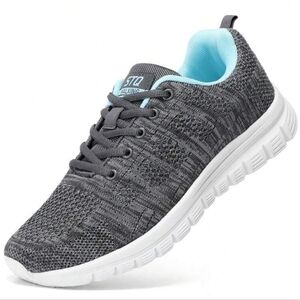 STQ Walking Shoes for Women Lace Up Lightweight Tennis Shoes